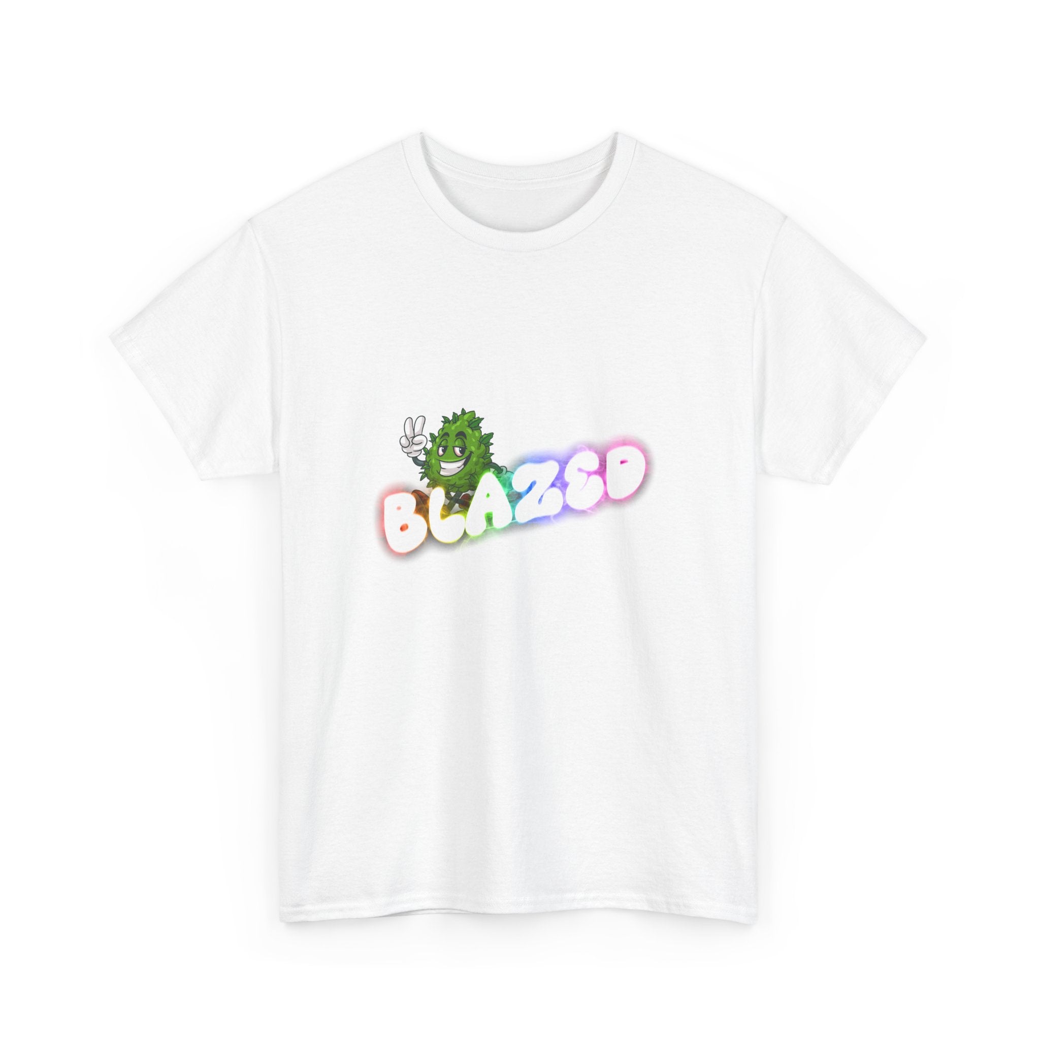 "Blazed" Rainbow Smoke Cannabis Bud Graphic Tee – 420 Stoner Streetwear