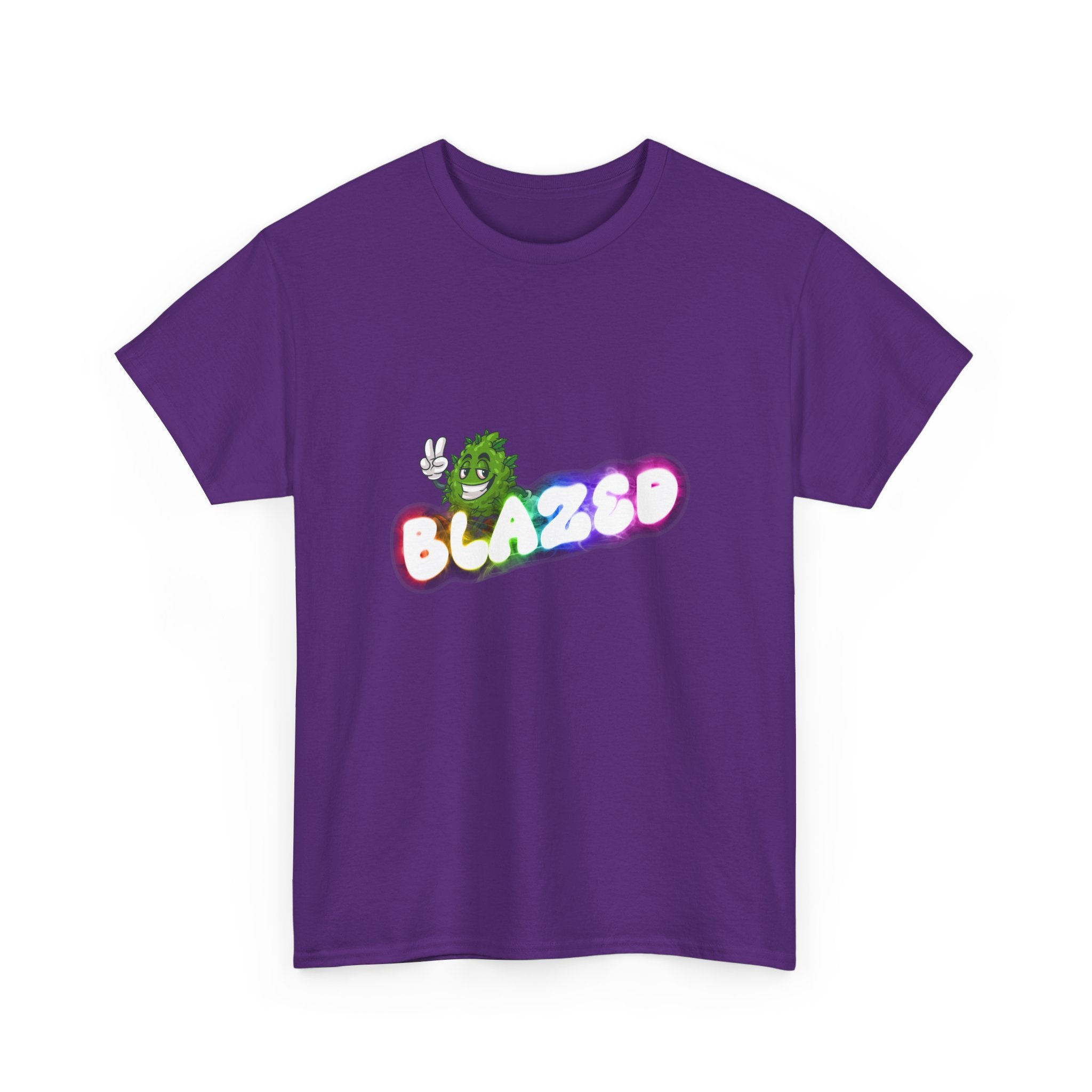 "Blazed" Rainbow Smoke Cannabis Bud Graphic Tee – 420 Stoner Streetwear