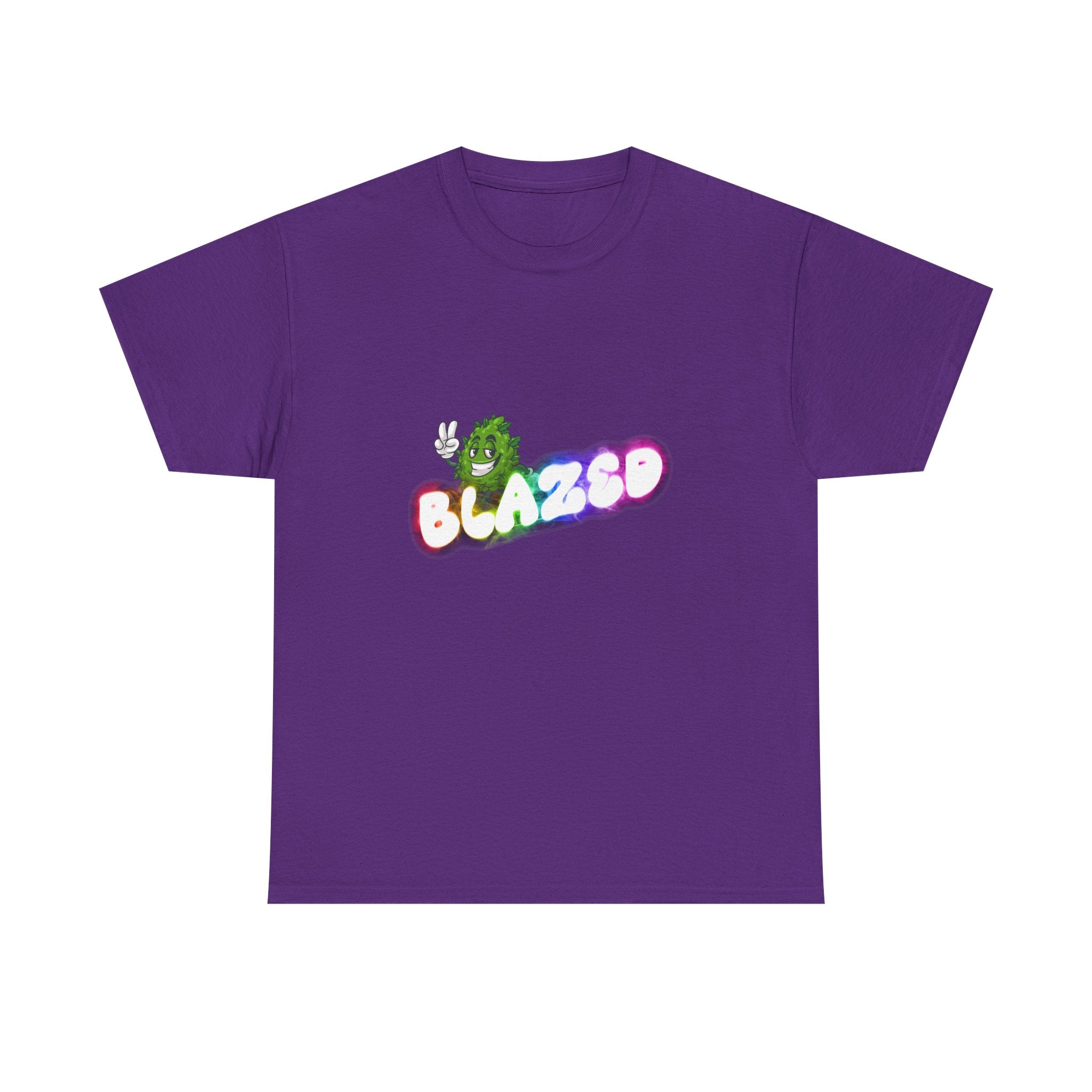 "Blazed" Rainbow Smoke Cannabis Bud Graphic Tee – 420 Stoner Streetwear